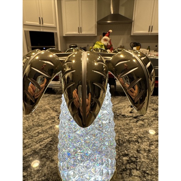 Palm Tree Color Changing Night Light Glitter Sparkle and Metal Candle Holder - Picture 6 of 11